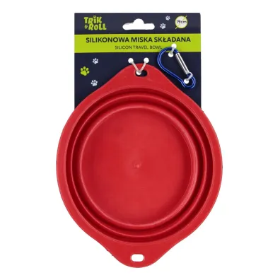 Miska dla zwierz�t silikonowa sk�adana czerwona 19cm TRIK&ROLL 560717
