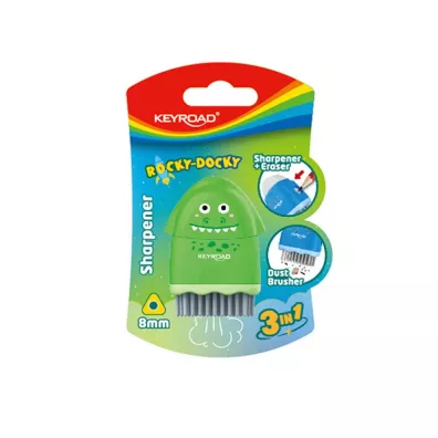 Temper�wka plastikowa z gumk� Keyroad Rocky-Docky pojedyncza blister