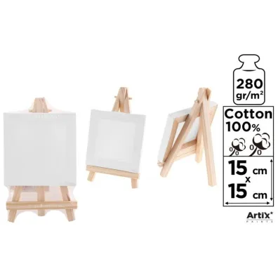 Artix Podobrazie mini + sztaluga 15x15 cm, 280g/m2