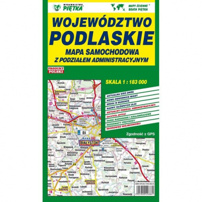 Województwo Podlaskie 1: 183 000 mapa samochodowa