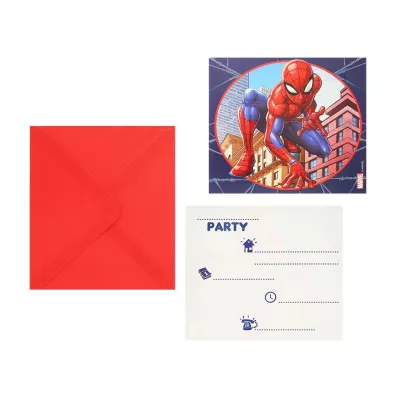 Procos Zaproszenia z kopertami Spiderman 6 szt.