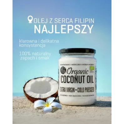 Diet-Food Olej kokosowy extra virgin t�oczony na zimno 500 ml Bio