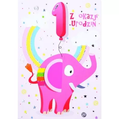 Trend Kartka okoliczno�ciowa Urodziny Roczek TS02
