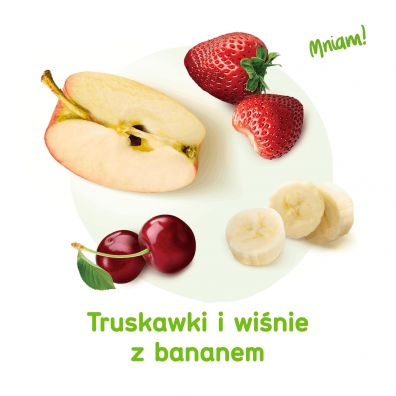 BoboVita Mus truskawki i winie z bananem po 6. miesicu Zestaw 6 x 80 g