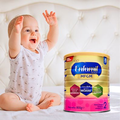 Enfamil Premium 2 MFGM Mleko nastpne dla niemowlt powyej 6. miesica Zestaw 4 x 800 g