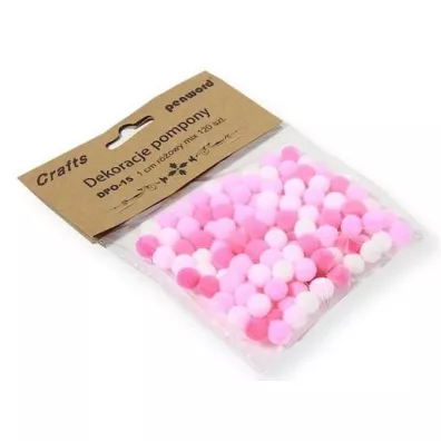 Penword Dekoracje pompony mix r�owy 1cm