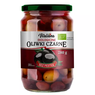 Vitaliana Czarne oliwki w solance 280 g Bio
