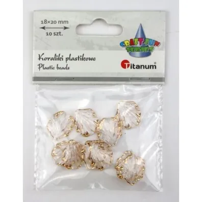 Titanum Koraliki plastikowe muszelki 5mm 10 szt.