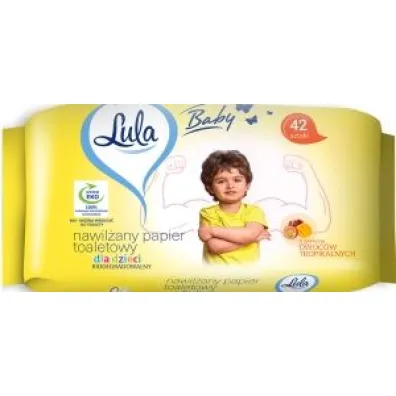 Lula Papier toaletowy nawil�any dla dzieci - owoce tropikalne 42 szt.