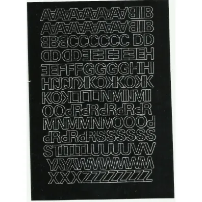 Artdruk Litery samoprzylepne 1 cm 8 arkuszy czarne