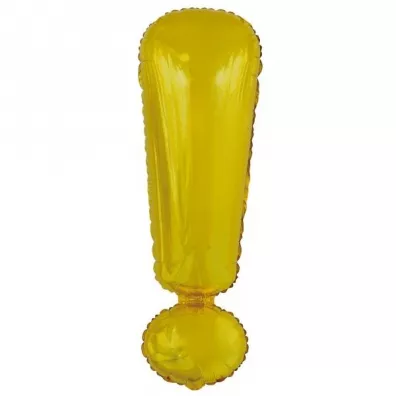 Amscan Balon foliowy znak ! Z�oty 28x86cm