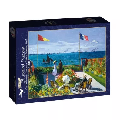 Puzzle 1000 el. Ogr�d z widokiem na morze Claude Monet Bluebird Puzzle