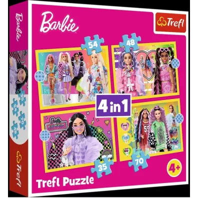 Puzzle 4w1 - Weso�y �wiat Barbie (35+48+54+70 el.) Trefl