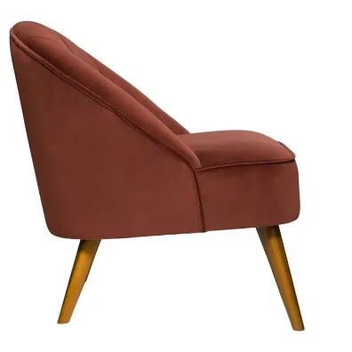 Atmosphera Fotel Naova Velvet Terracotta