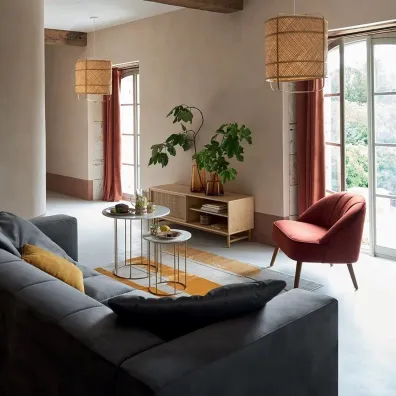 Atmosphera Fotel Naova Velvet Terracotta