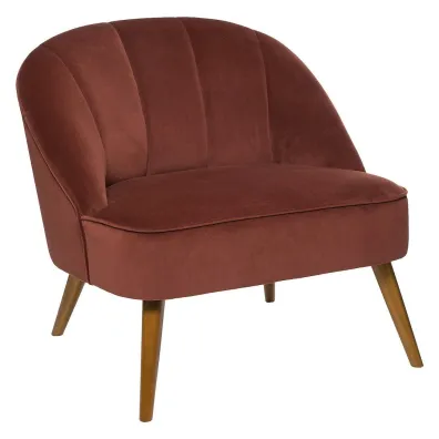 Atmosphera Fotel Naova Velvet Terracotta
