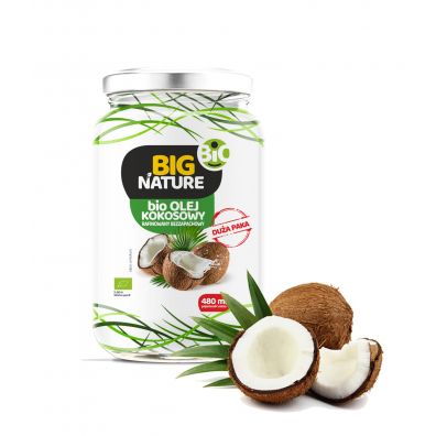 Big Nature Olej kokosowy rafinowany 480 ml Bio