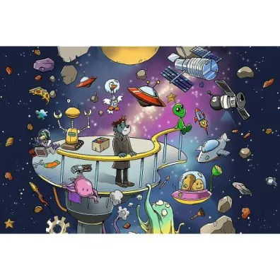 Puzzle UFT 100 el. Bert w kosmosie Rodzina Treflik�w 16545