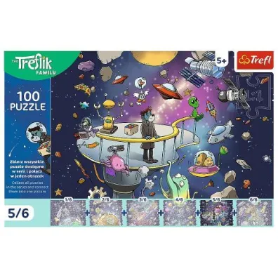 Puzzle UFT 100 el. Bert w kosmosie Rodzina Treflik�w 16545