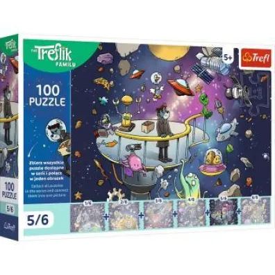 Puzzle UFT 100 el. Bert w kosmosie Rodzina Treflik�w 16545