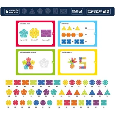 Klocki ma�ych geniuszy geometryczne �nie�ynki 224 elementy