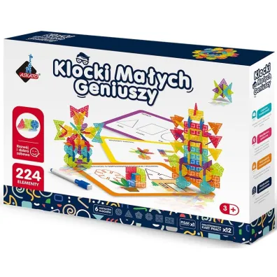 Klocki ma�ych geniuszy geometryczne �nie�ynki 224 elementy