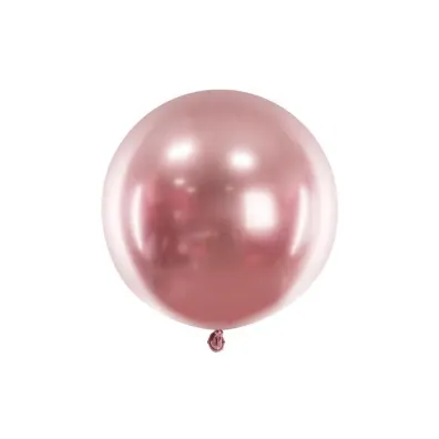 PartyDeco Balon okr�g�y Glossy r�owe z�oto 60cm