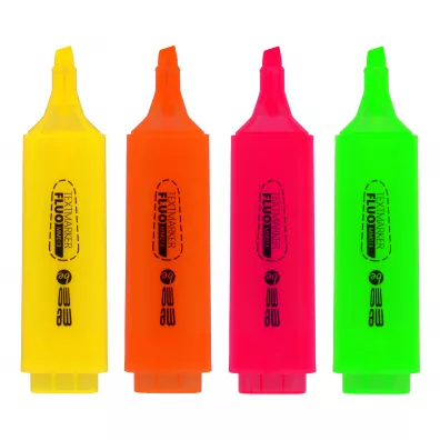 MemoBe Zakre�lacze neonowe etui 4 szt.