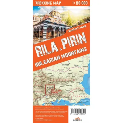 Mapa trekkingowa Ri�a i Piryn. G�ry Bu�garii 1:80 000
