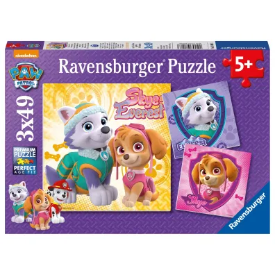 Puzzle 3x49 el. Psi Patrol. Skye i Everest Ravensburger