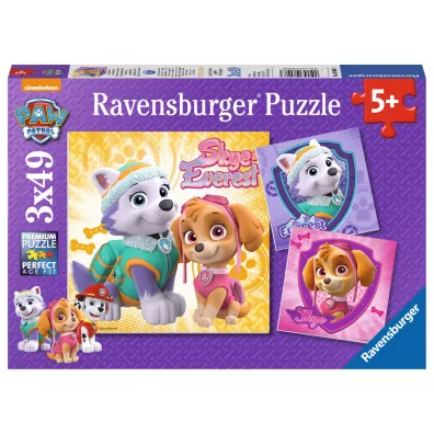 Puzzle 3x49 el. Psi Patrol. Skye i Everest Ravensburger