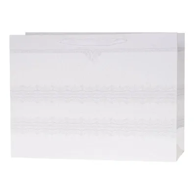 Rozette Torebka Lux brokat bia�a 55x40x20cm