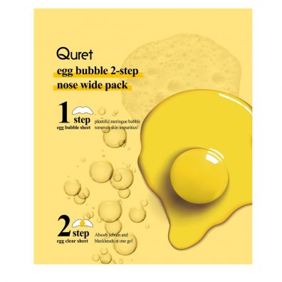 Quret Egg Bubble 2-Step Nose Wide Pack dwuetapowe paski oczyszczające na nos 2 szt.