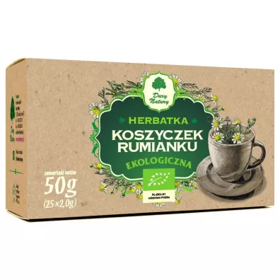 Dary Natury Herbatka koszyczek rumianku 25 x 2 g Bio