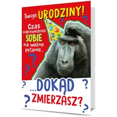 Pan Dragon Karnet B6 Urodziny - Ma�pa, dok�d zmierzasz? K.B6-1700