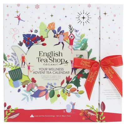 English Tea Shop Organic Kalendarz adwentowy herbatki piramidki Your Wellness 25 x 2 g Bio