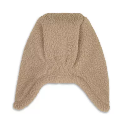 Lodger Czapeczka z polaru zimowa beowa Teddy Fleece Beige 3-6 mies.