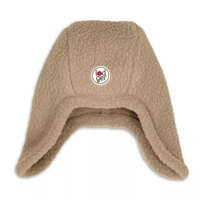 Lodger Czapeczka z polaru zimowa beowa Teddy Fleece Beige 3-6 mies.