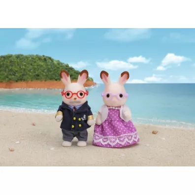Sylvanian Dziadkowie krlikw z czekoladowymi uszkami