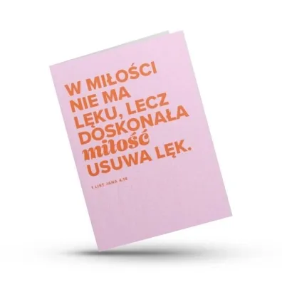 Kartka sk�adana - W mi�o�ci nie ma l�ku