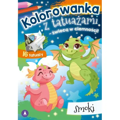 Kolorowanka z tatua�ami. Smoki