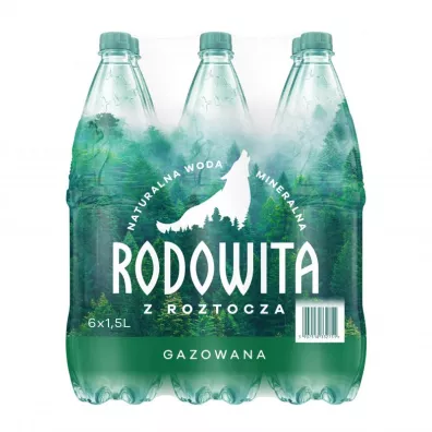 Rodowita z Roztocza Woda mineralna gazowana paleta zestaw 76 x 6 x 1.5 l