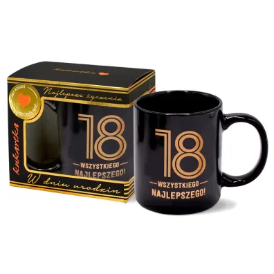 Kukartka Kubek Premium Urodziny 18