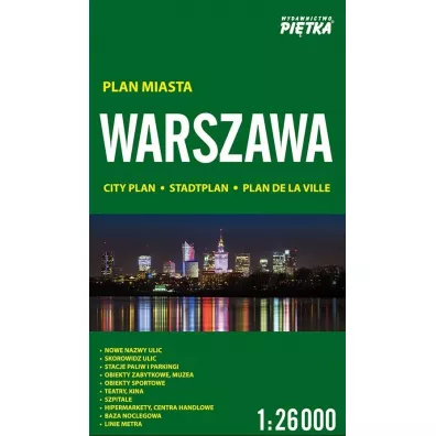 Warszawa 1:26 000 plan miasta PI�TKA