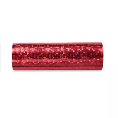 PartyDeco Serpentyny holograficzne czerwone 3,8m