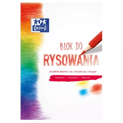 Oxford Blok rysunkowy A4 bia�y 20 kartek