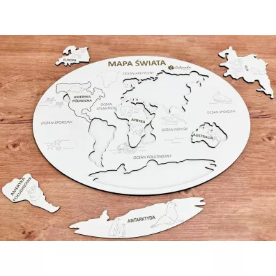 Mapa �wiata kontynenty i oceany