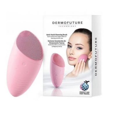 Dermofuture Sonic Facial Cleansing Brush mini szczoteczka soniczna do oczyszczania twarzy różowa