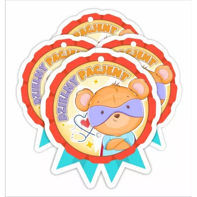 LearnHow Medal papierowy - Dzielny pacjent Super Mi� 4 szt.