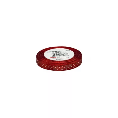 Wst��ka satynowa w kropki 12mm x 22m